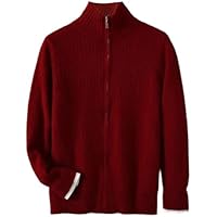 Men's Stand Collar Cardigan Sweater Fall Winter Korean Fashion Cashmere Knit Jacket