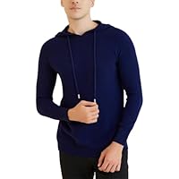 Men's Knit Hooded Sweater Long Sleeve Pullover Fall Winter Warm Casual Korean Style Top